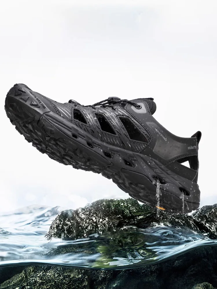 HUMTTO men's wading shoes water outdoor hiking ariver tracing shoes upstream lightweight breathable fishing beach Sandals shoes