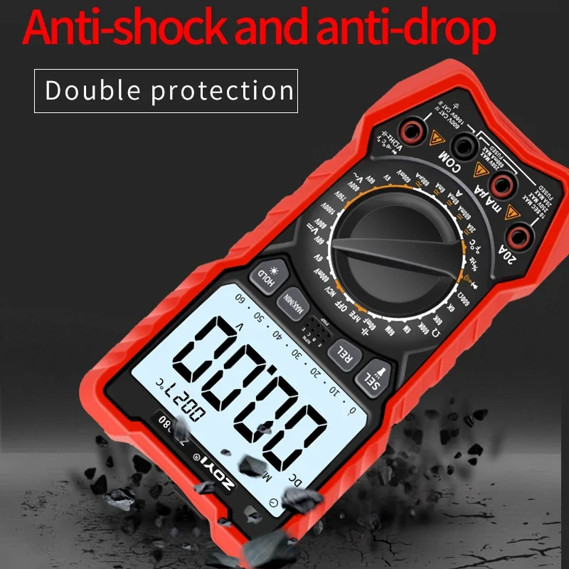 ZOYI ZT-980 Digital Multimeter 6000 AC/DC Votage Current Automatic Tester NCV Detector Resistance Ohm Ammeter Capacitance Meter