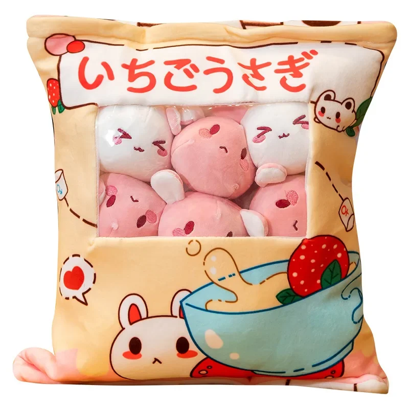 Cute Plush Animal Toys Bagged Snack-size Pig Dolls Rabbit Toys Birthday Gifts For Women Cuddly Soft Stuffed Things