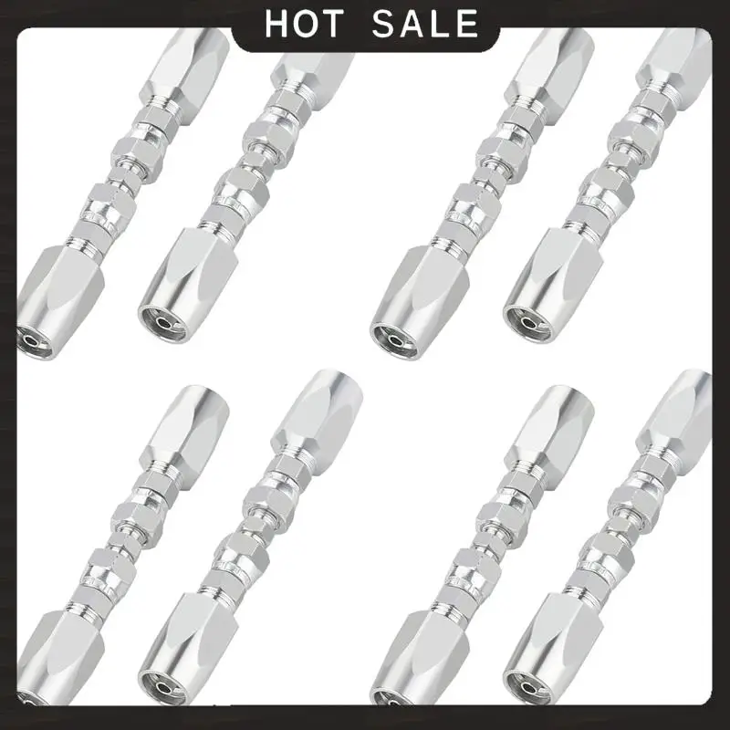 

24-часовая доставка, 8 шт., комплект для ремонта гидравлического шланга, многоразовый, 2-проводной многоразовый гидравлический ремонтный фитинг 1/4 дюйма