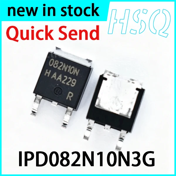 5PCS New 082N10N IPD082N10N3G TO-252 100V 80A MOSFET in Stock