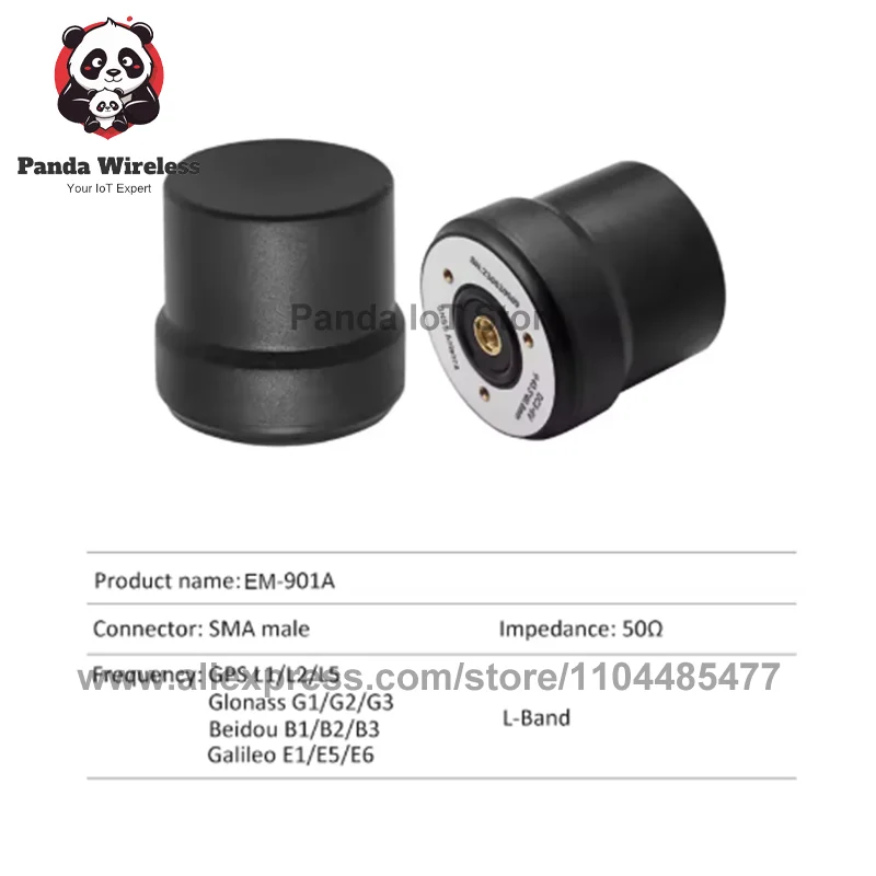 1PCS EM-901A Active Helix Antenna for RTK UAV Drone GPS GLONASS GALILEO Mini Antenna GIS Survey for UM980 UM982 UM981 ZED-F9P