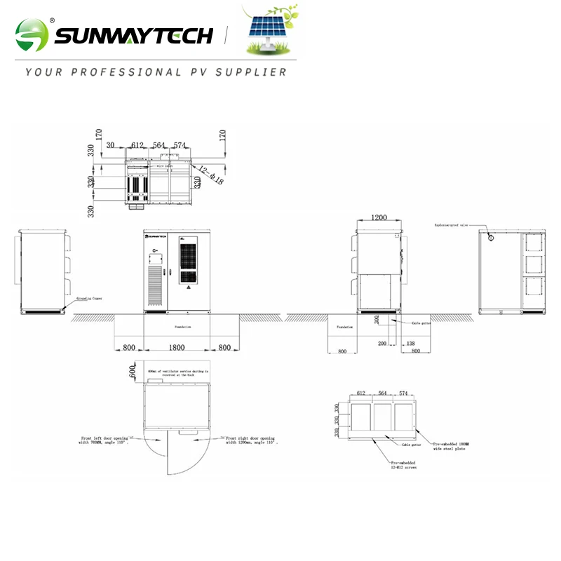 Outdoor Waterproof 100Kwh 200Kwh 261Kwh Lithium ESS Battery Cabinet Solar Panel System Off-Grid LIFEPo4 Battery Lithium Ion Type