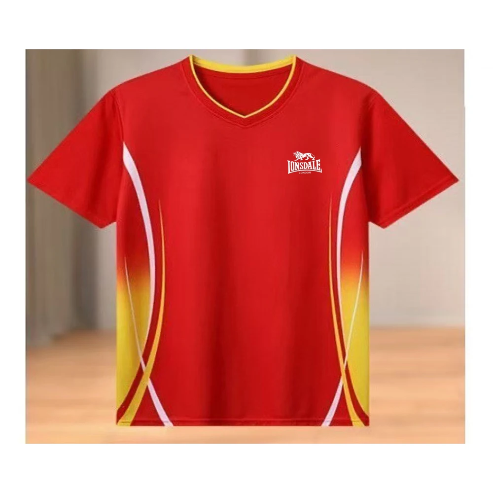 2026 New Fashionable Breathable Thin Style Garden Collar Men's Top T-shirt High end Longshdale Elastic Stand collar Men's Short