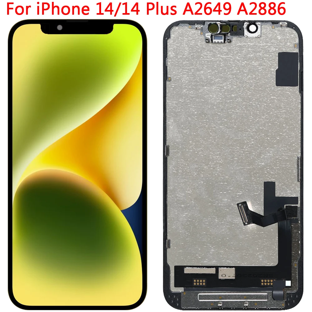 

For iPhone 14 14Plus LCD Display Touch Screen Digitizer Assembly For iPhone 14 A2649 A2882 14 Plus A2632 A2887 LCD