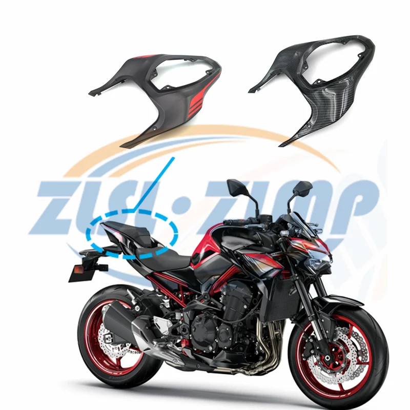 

Задний обтекатель из углеродного волокна для Kawasaki Z900 2017 - 2018 - 2019 - 2020 2021 2022, обтекатель пассажирского сиденья, задняя панель заднего сиденья