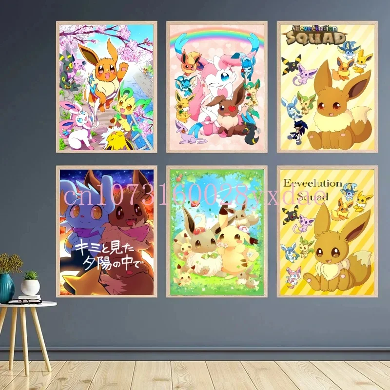 poster-classico-de-personagem-de-anime-pokemon-eevee-para-decoracao-de-quarto-infantil-pintura-presentes-de-feriado-para-criancas