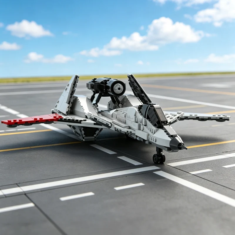 qwert ADFX-01 Fighter Jets Model MOC Building Bricks War Equipment Modular Technology Gifts Holiday Assemble Children Toys Suit