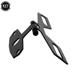 Motorcycle License Plate Bracket Taillight Mount Support Folding Number Plate Frame Holder Mount Universal Motorbike Accessories