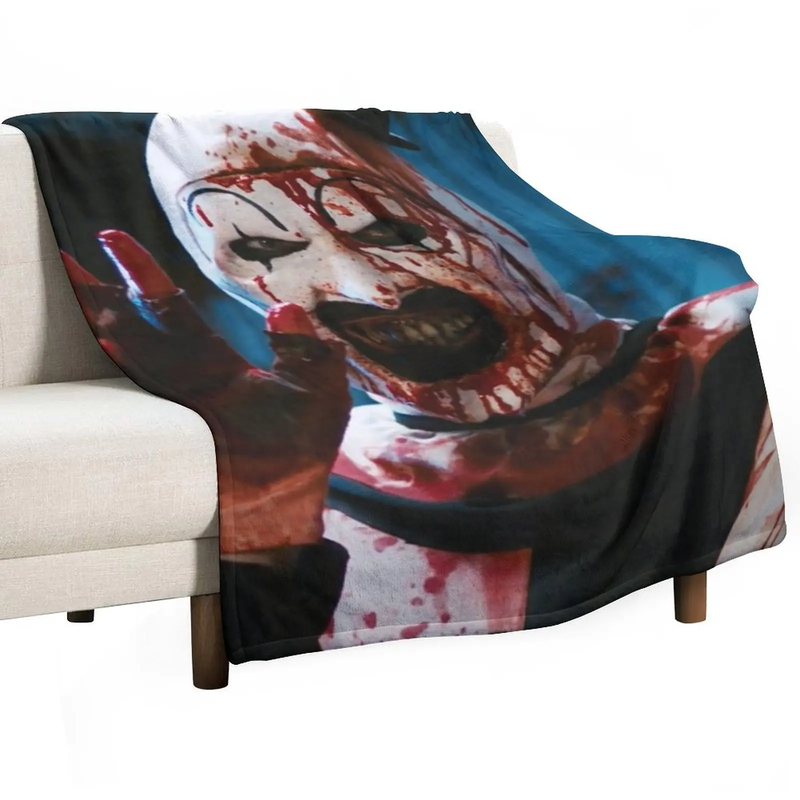 

Art The Clown - Terrifier Throw Blanket Loose Polar Shaggy blankets ands Blankets