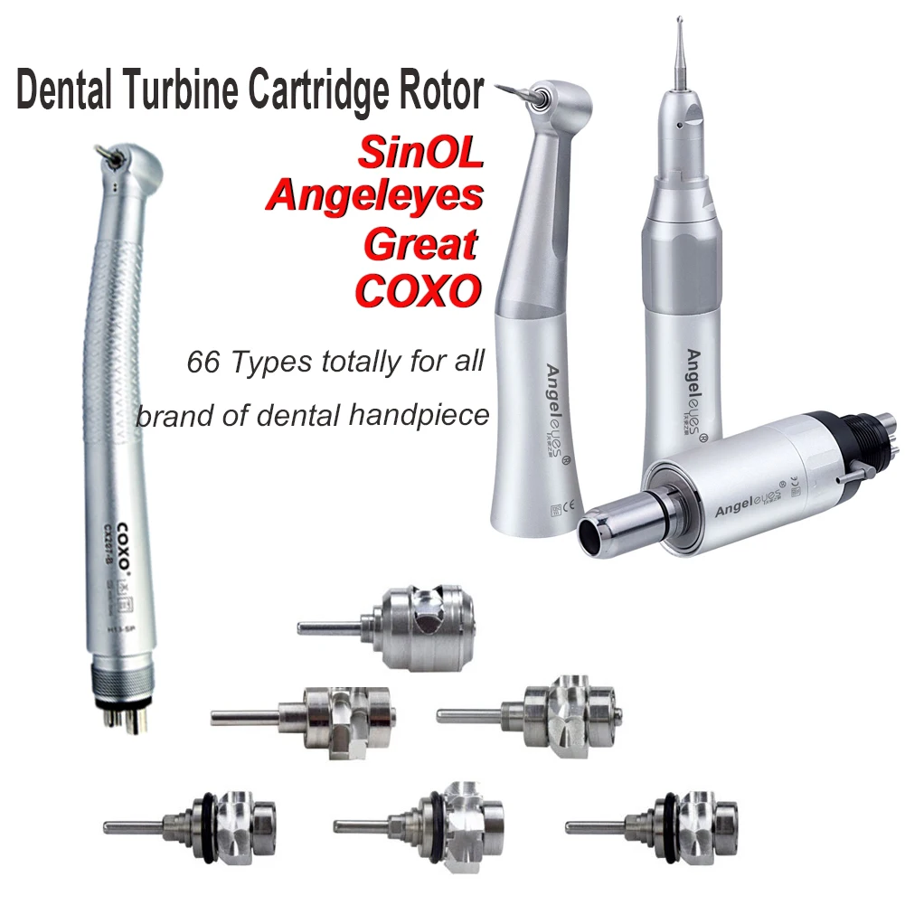 Top Grade Turbine Cartridge Rotor For SinOL Angeleyes Great COXO High-speed Dental Handpiece Standard Wrench Push Button Bearing