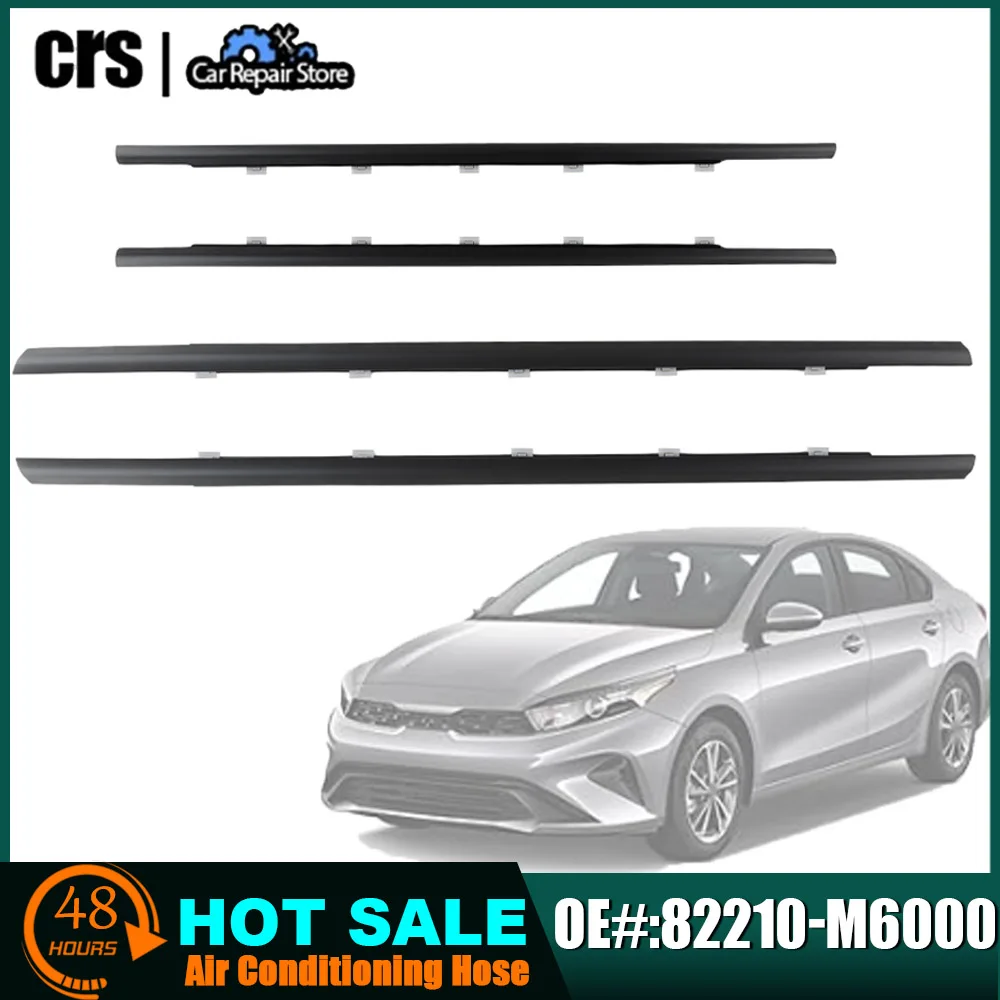 Car Accessories 4Pcs Glass Outer Pressure Sealing Strip Dichtung 82210-M6000 For Kia Forte 2019 2020 2021 2022 2023 2024