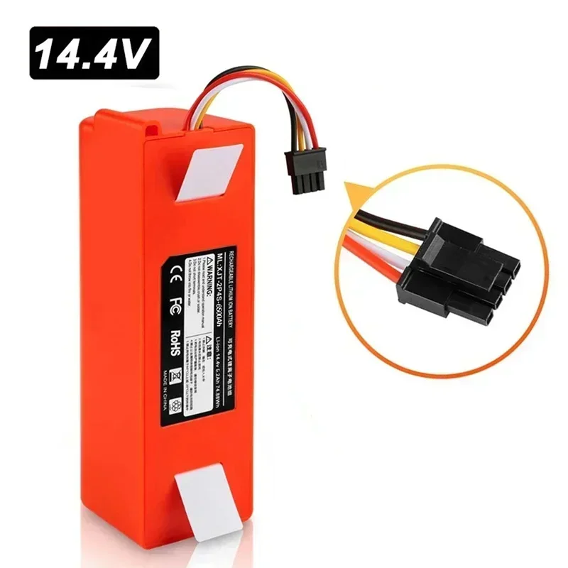 14.4V 12800mAh Robotic Vacuum Cleaner Replacement Battery For Xiaomi Roborock S55 S60 S65 S50 S51 S5 MAX S6 Parts