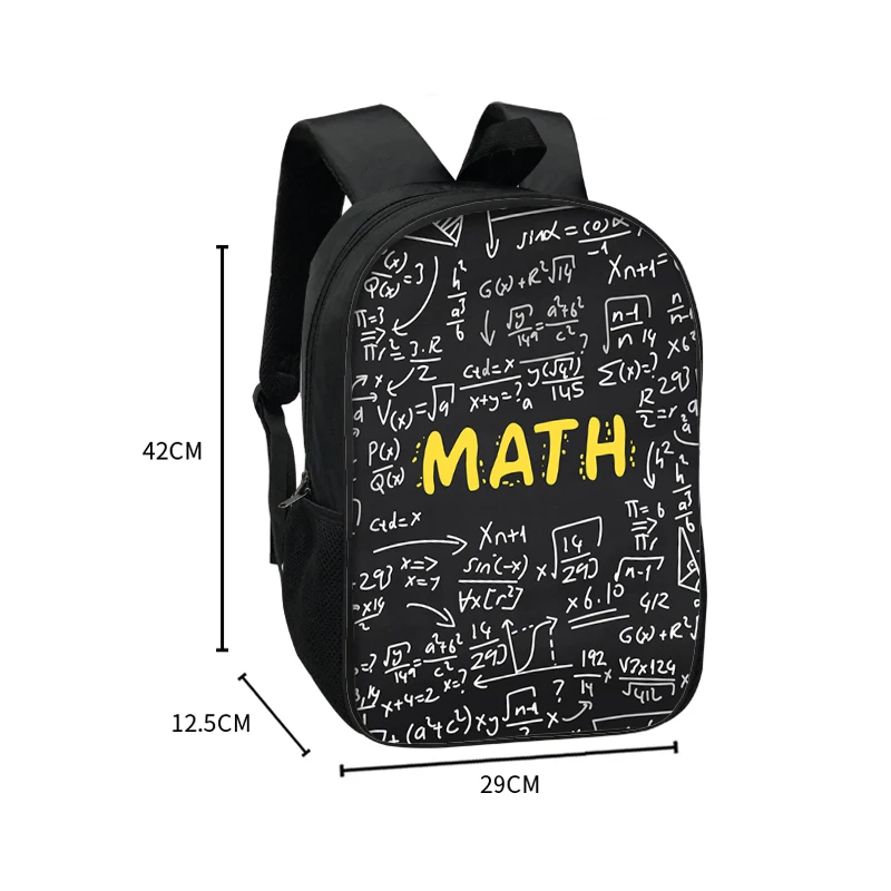 Science Mathematical Print Backpack Physics for Teenager Boys Girls Bookbags Daypack Chemistry School Bag Kids Rucksacks Gift