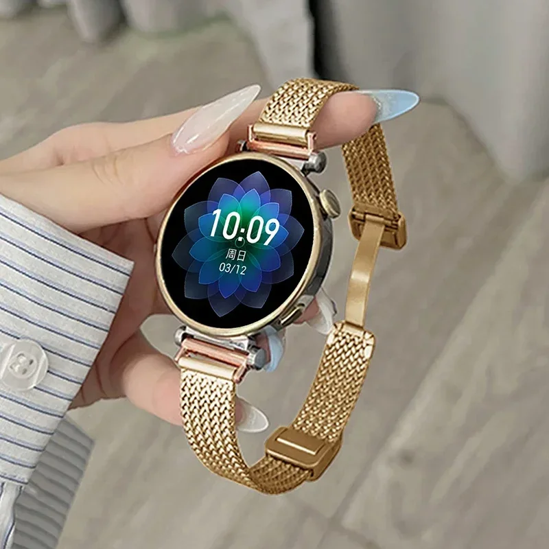 Роскошный тонкий металлический магнитный ремешок 18 мм, 20 мм, 22 мм для Samsung Galaxy Watch4 44 40 мм 5 pro active 2 Gear s3, браслет для Huawei GT 4