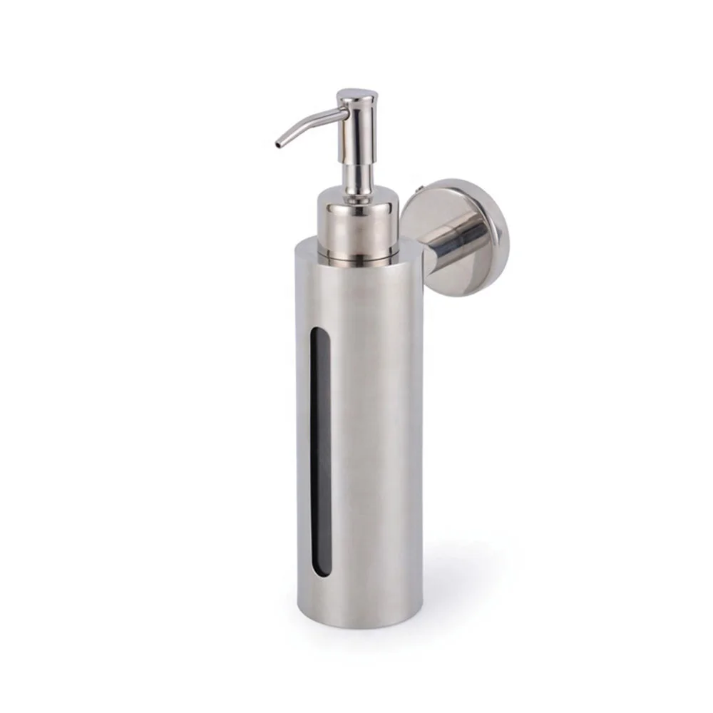 

Chinese Factory 200Ml Empty Clear Plastic Shampoo Shower Soap Bottle Dispenser Wall Mounted Stainless Steel For Hotel