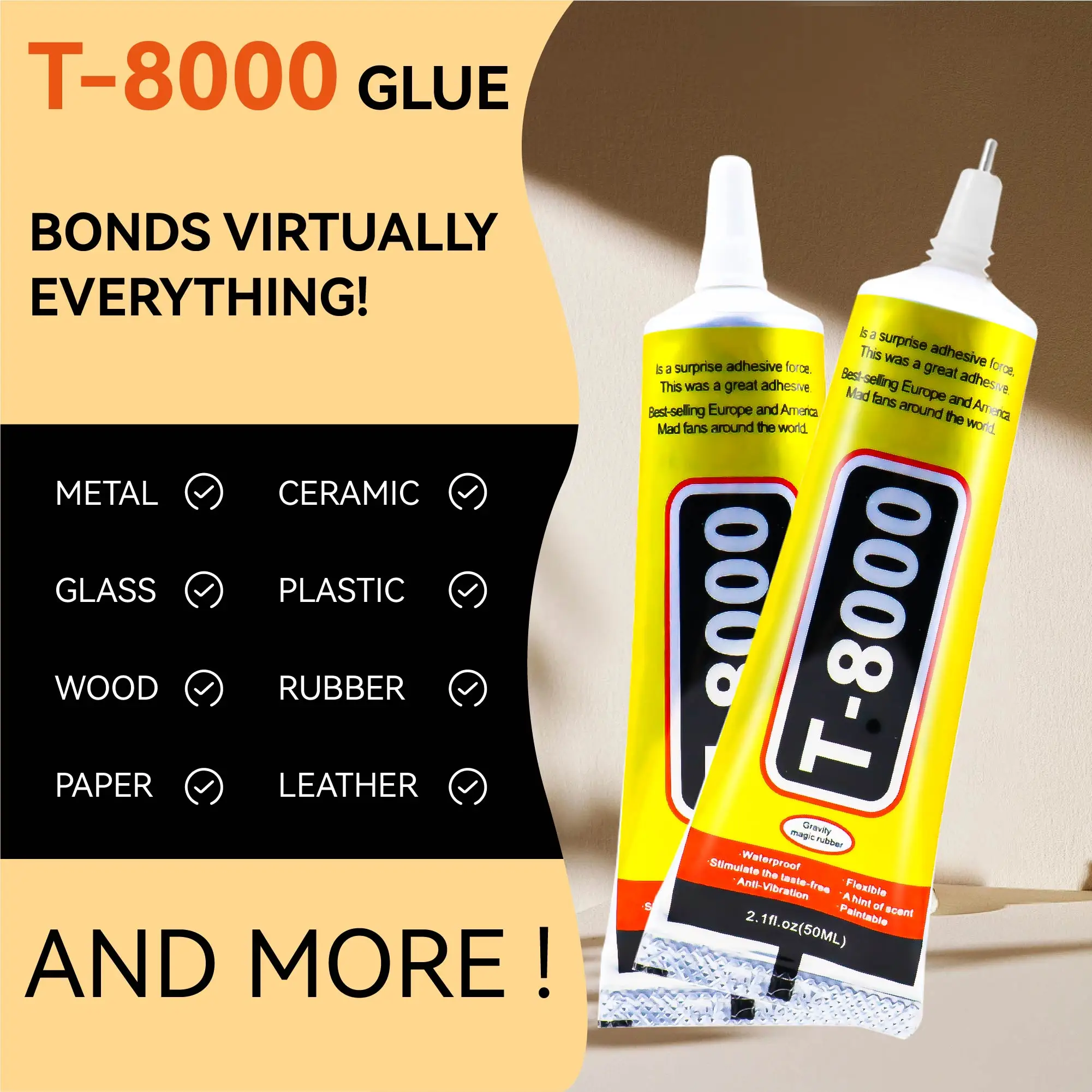 15/50/110ML Transparent T8000 Glue Clear Phone Repair Jewelry Craft Fiber Electronic Component Contact Adhesive T-8000 Sealant