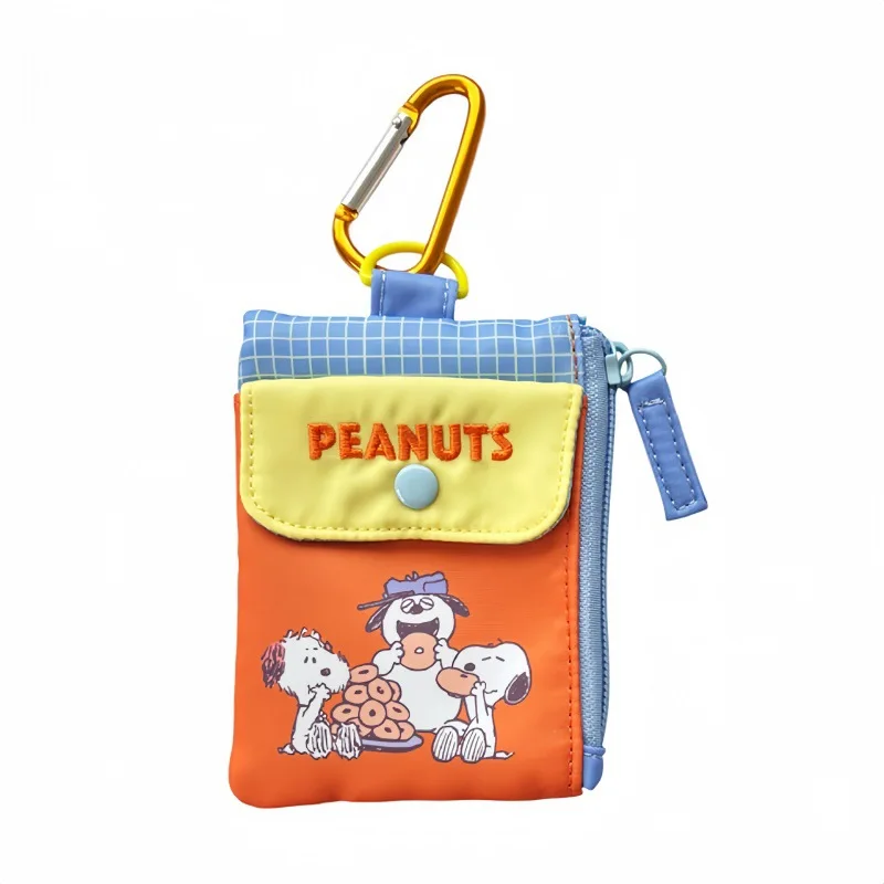 New Kawaii Snoopy Pattern Contrasting Color Coin Purse Cartoon Storage Bag Student Carry-on Small Items Storage Card Holder