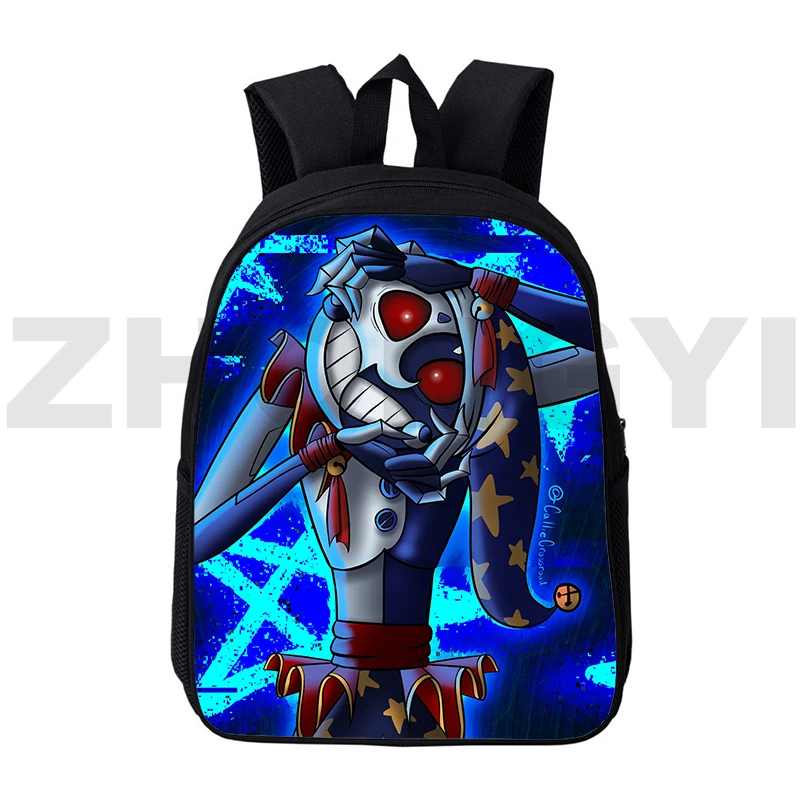 Fnaf Sundrop Moondrop Game 3D Print Children Backpack Cute Cartoon Rucksack Kindergarten 12/16 Inch Students Primary School Bag