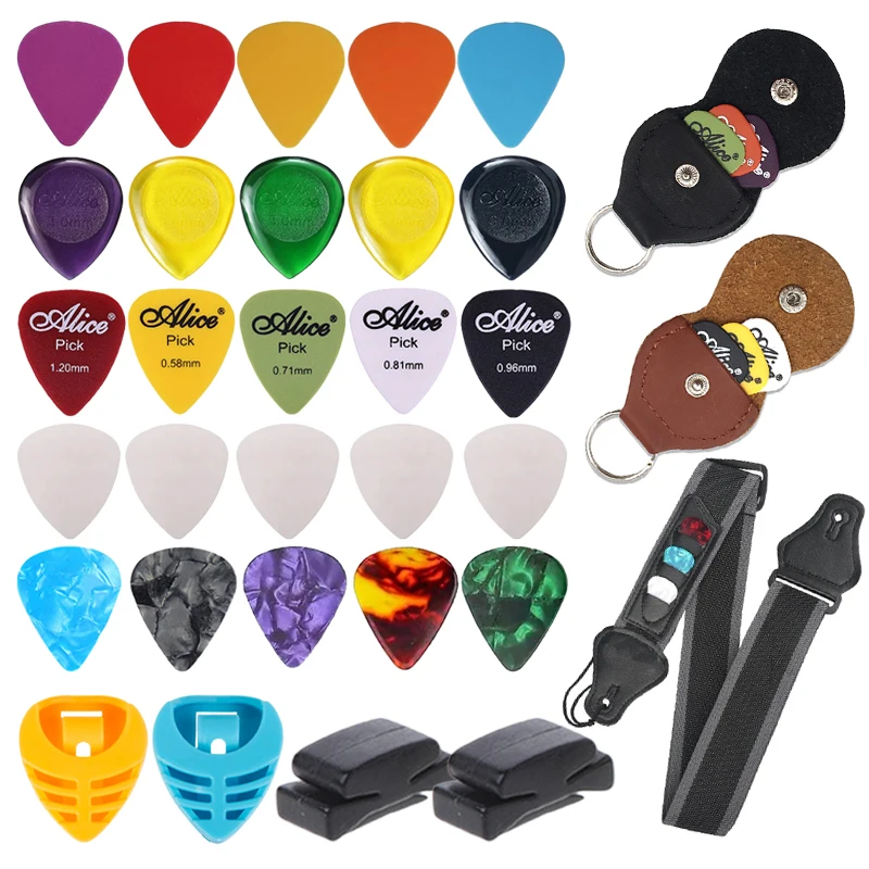 Guitar Pick Storage Holder Clip/Bag/Box String Instrument Accessory Non-slip for Acoustic Electric Guitar Bass Ukulele TMZ