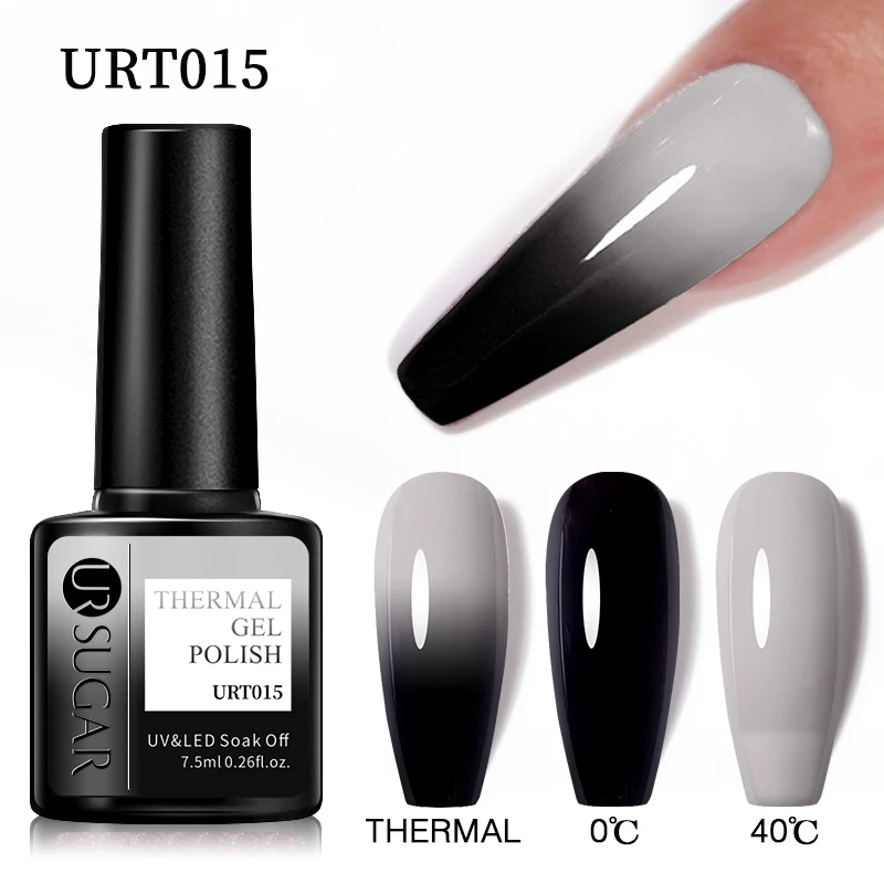 UR SUGAR 7.5ml Temperature Color Changing Gel Nail Polish 3 Layers Thermal Semi Permanent UV LED Vernis Nail Art Manicure