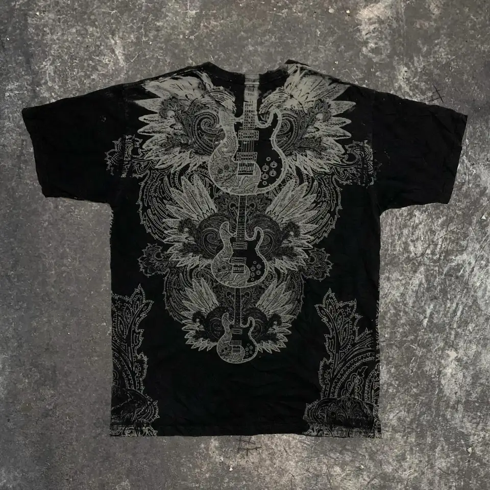 Playera de algodón vintage Y2K Southpole, con gráfico gótico, corte oversize, unisex, estilo urbano, suave 6
