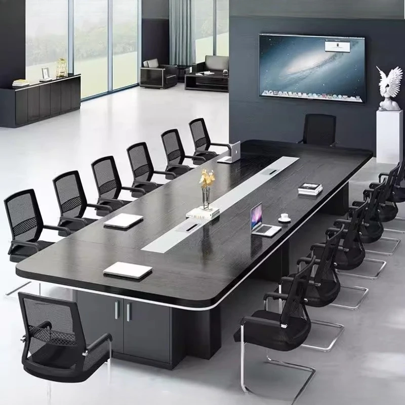Conference Training and Negotiation Table and Chair Combination Minimalist Modern ultra Long Large Conference Reception Table