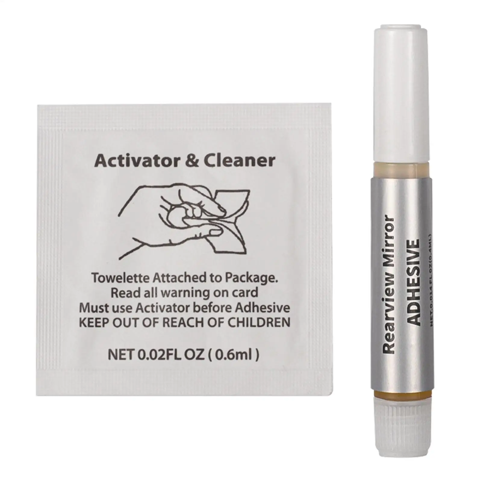 High-Bond Rearview Mirror Adhesive for Sticking Glass & Metal Rear View Mirrors Curing Glue Auto Detailing DIY Car Repair Kit