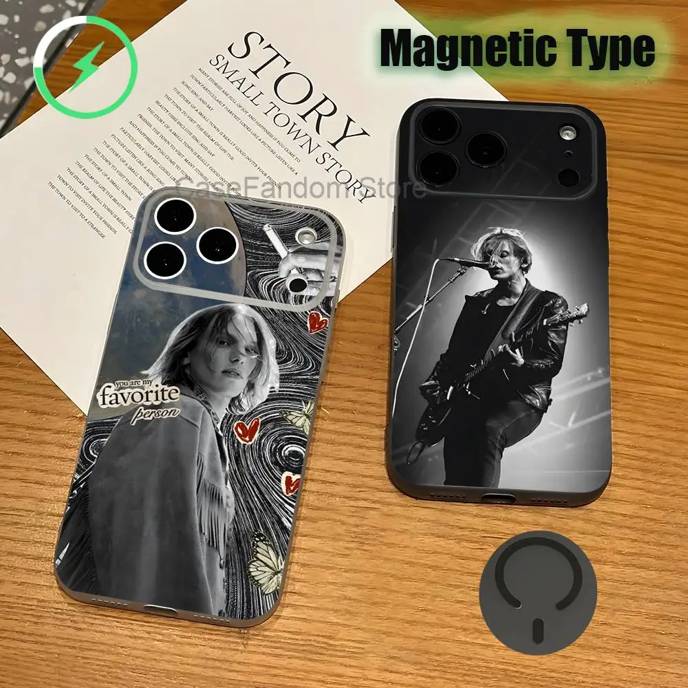 

Actor J-Jamie Campbell Shockproof Transparent gray Phone Case For iPhone 17,16,15,14,13,12,11,Pro,Max,Plus,Magnetic Charging