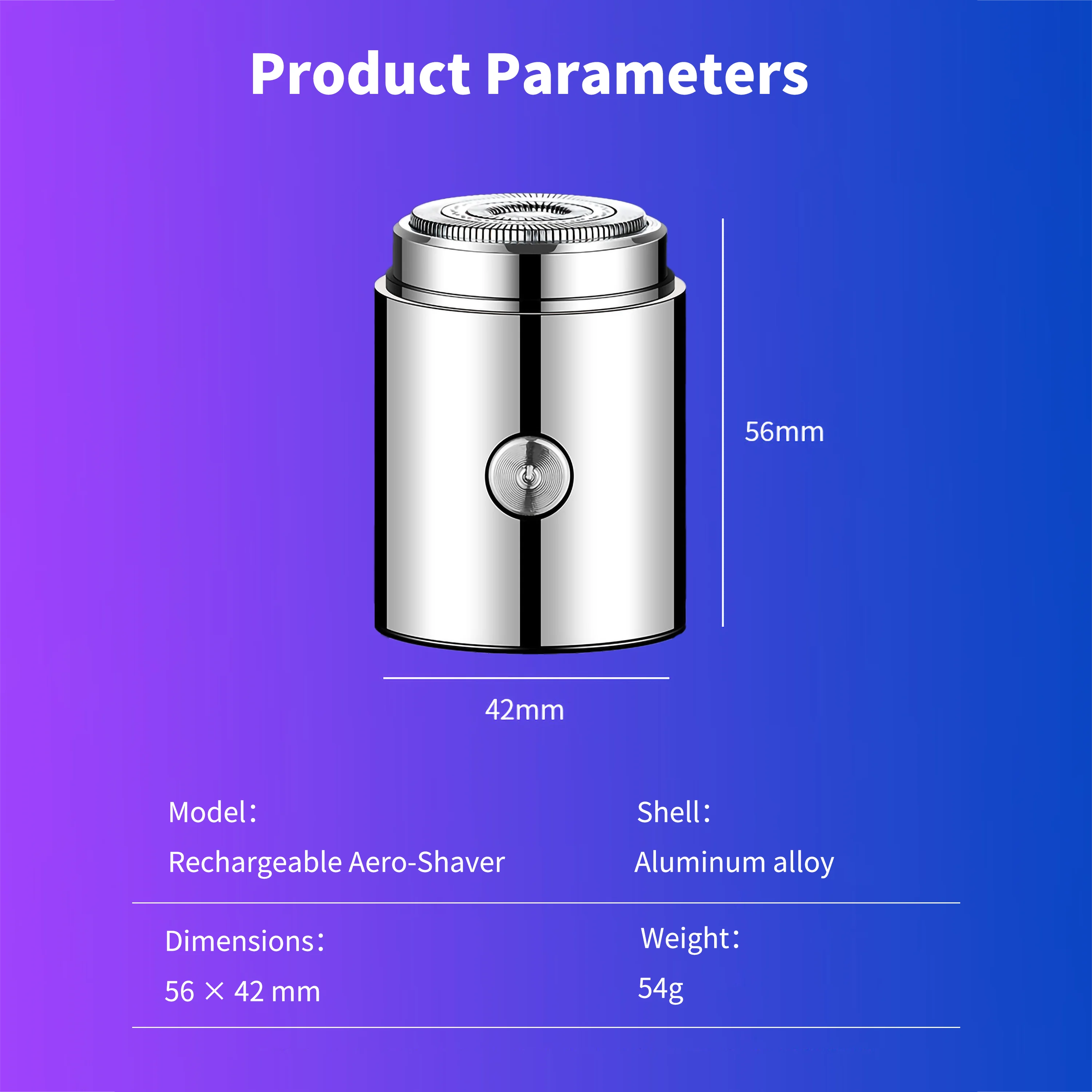 Elektrisch scheerapparaat voor mannen Mini-reisscheermachine Wasbaar Draagbaar Baardtrimmer voor heren Scheermes USB Oplaadbaar en wasbaar
