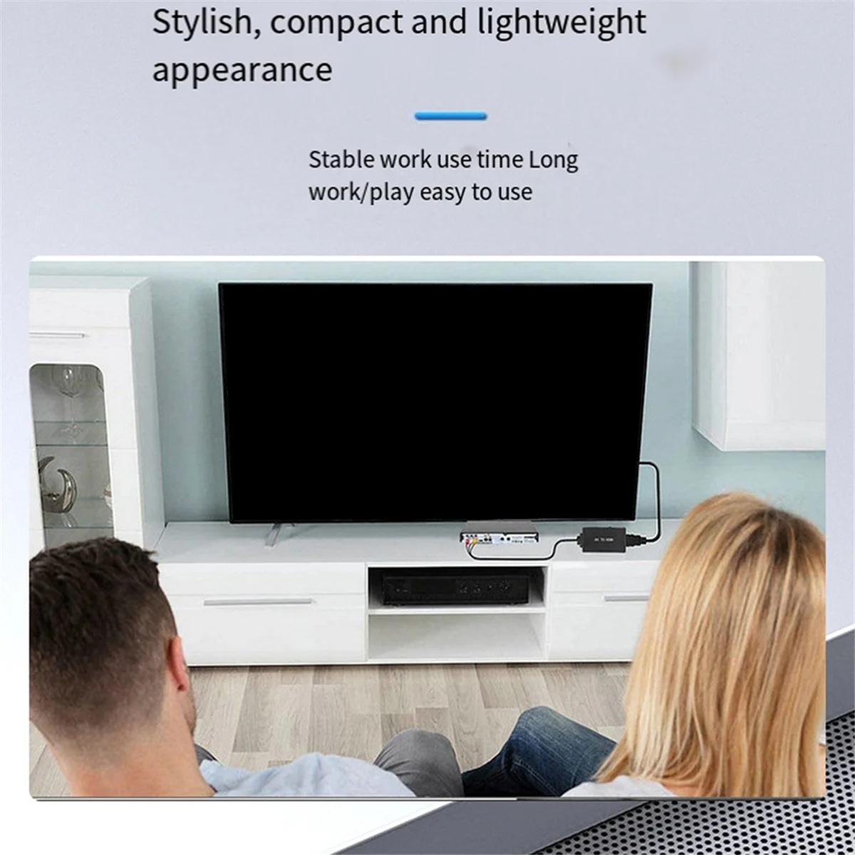 Convertidor Compatible con AV a HDMI, Audio y vídeo, adaptador Compatible con HDMI y A47Q