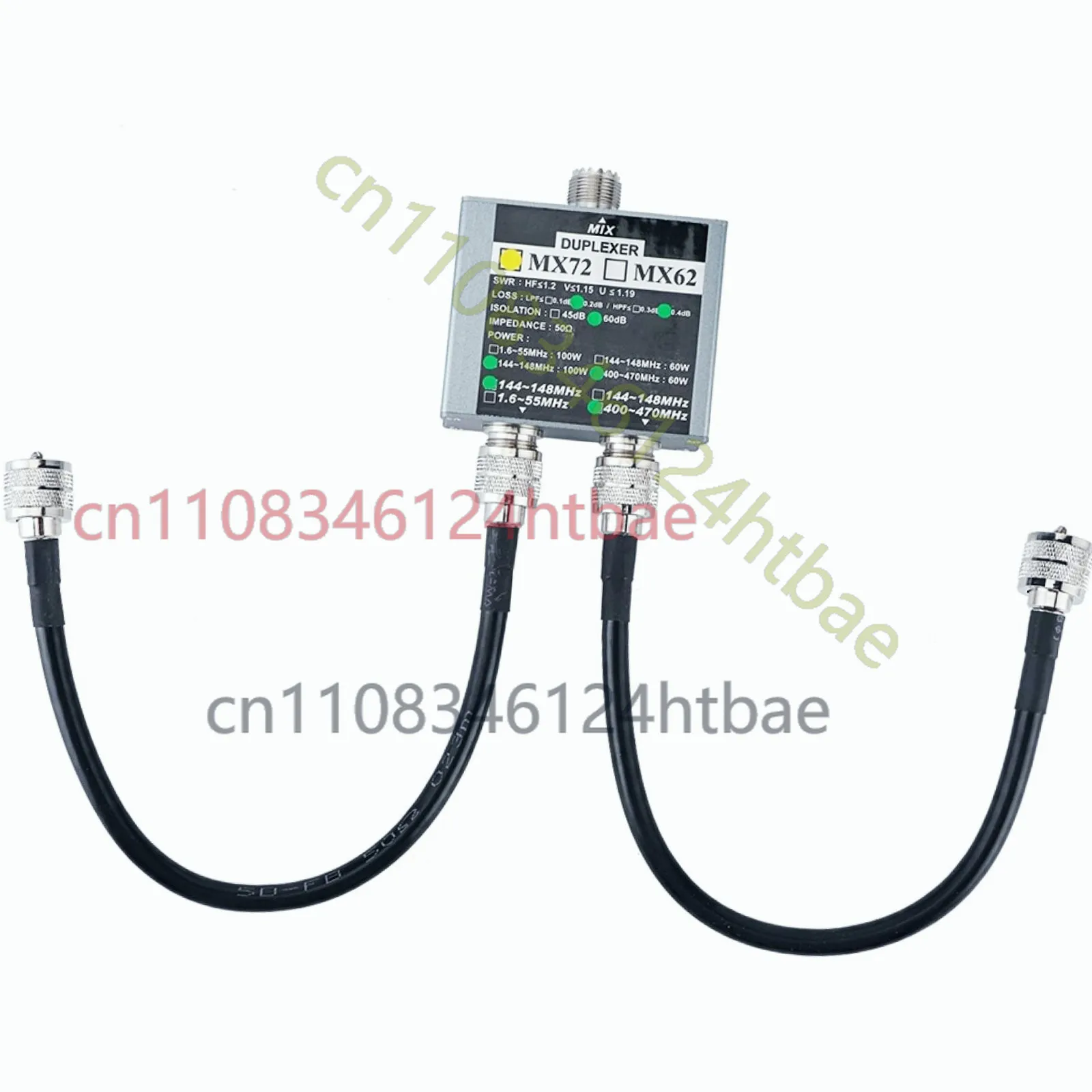 

Антенный дуплексер MX72 60 дБ, VHF/UHF, линейный комбайнер для различных частот