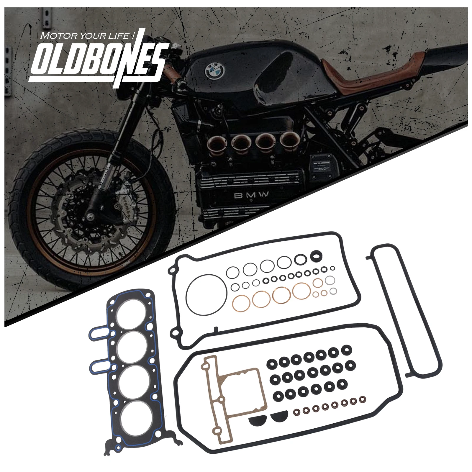 

Для BMW K100 K100RS K100RT K100LT резиновый комплект для мотоцикла Cafe Racer полный комплект прокладок увеличивает прокладку крышки клапана