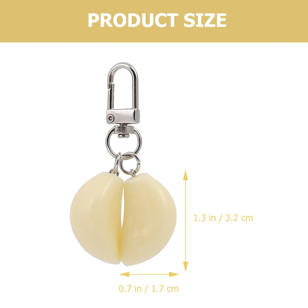 

Vegetable Seasoning Keychain Garlic Key Chain Funny Key Ring Bag Pendant Lightweight Portable Material Exquisite