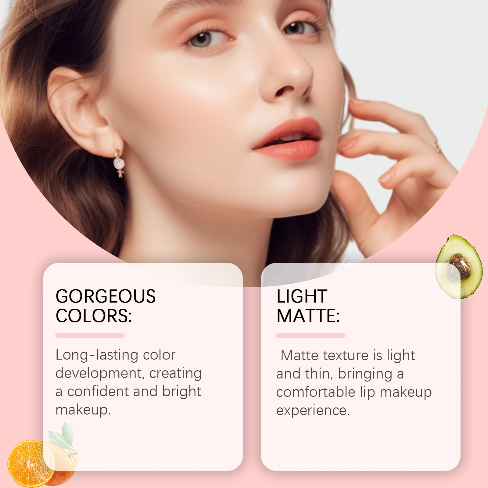 Leichter, mattierter Samt-Lippenstift, leicht zu färben, Glanz-Set, wasserfest, aufpolsternd, für alle Hauttypen, Make-up für Frauen bis zu 24 Stunden