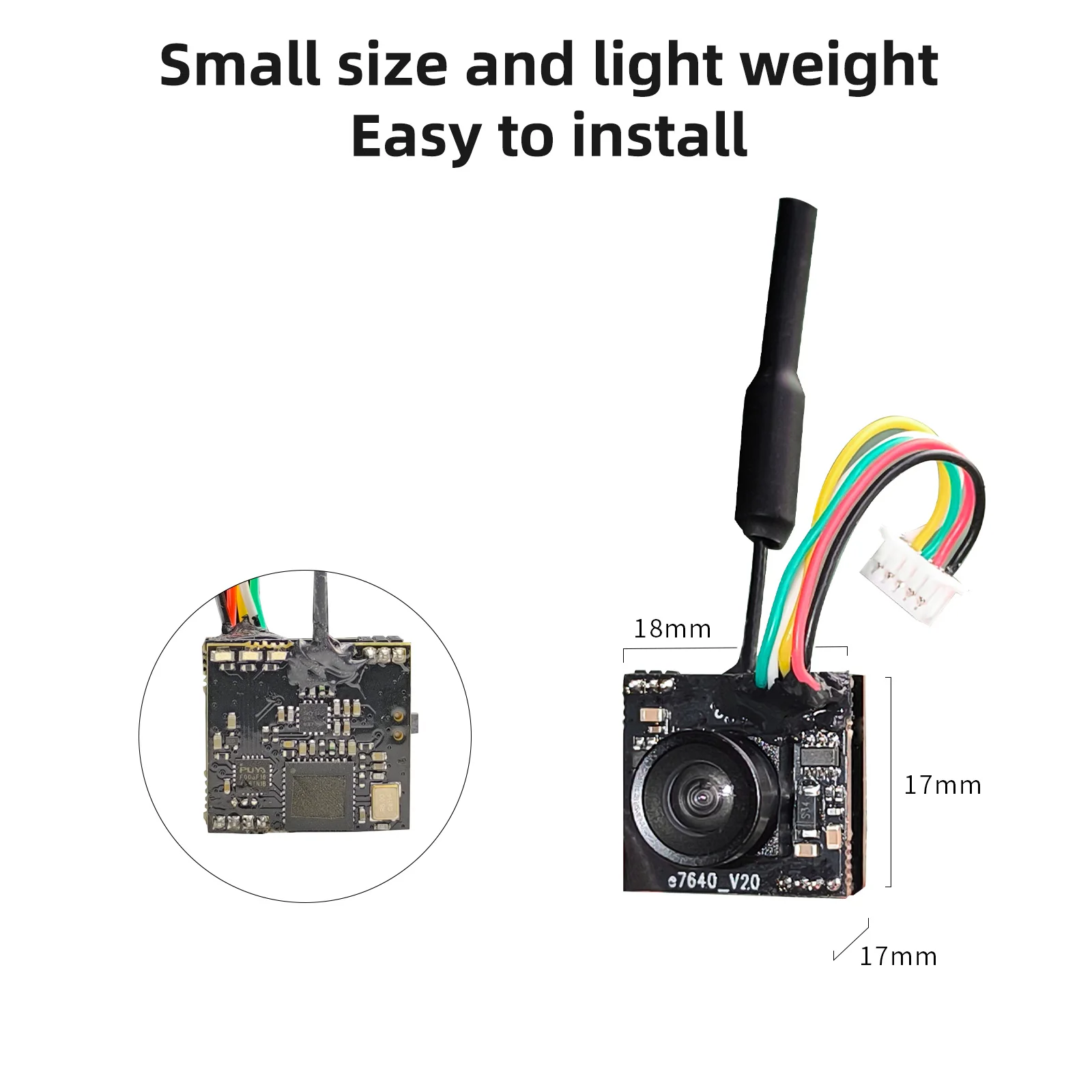 EWRF 800TVL Micro 5,8G 48CH CMOS AIO FPV OSD Kamera für Radiolink F121 Racing Drone 5,8G Wireless FPV empfänger Modul für RC8X – Detail 6