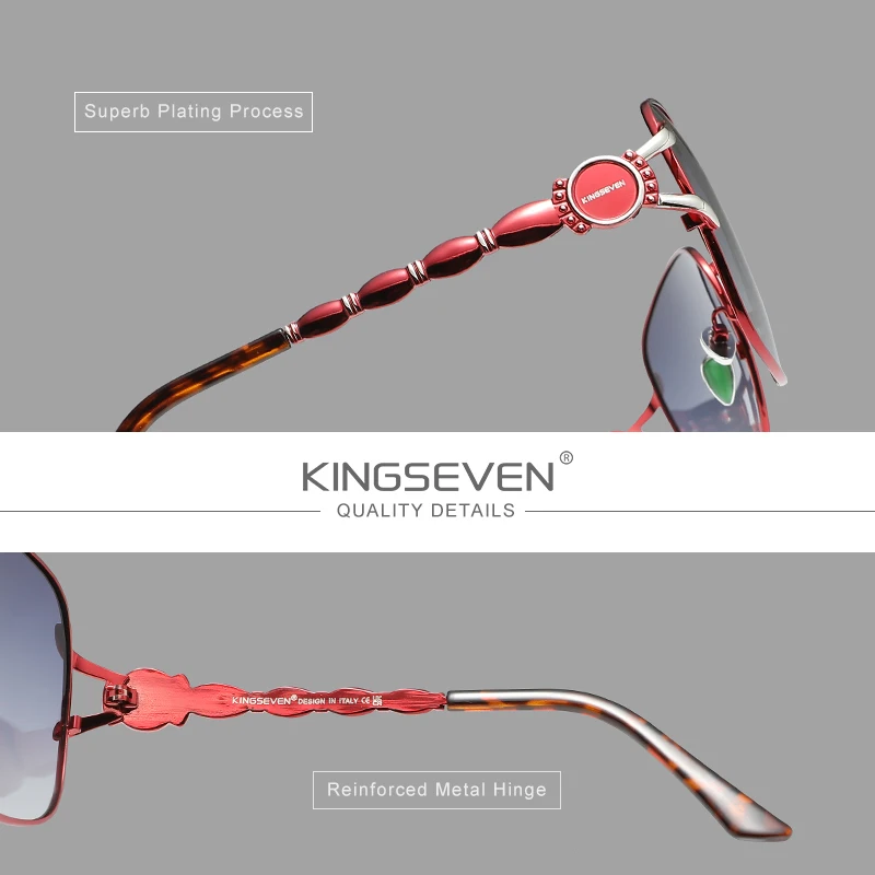 نظارات KINGSEVEN النسائية كبيرة الحجم، تصميم أنيق وأنيق، تجلب تجربة عالية الجودة من الراحة والشباب