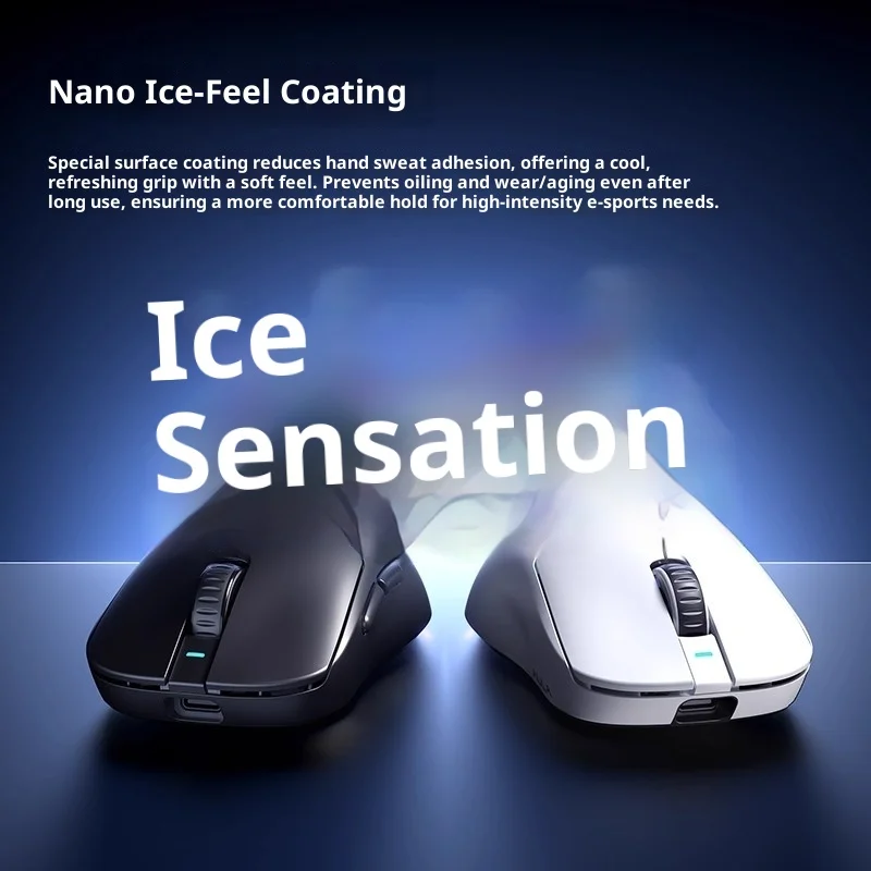 AULA V9 MAX Wireless Gaming Mouse PAW3395 8K Return Rate Bluetooth 2.4G Wired RGB Lightweight Office Gaming Mouse For PC Laptop