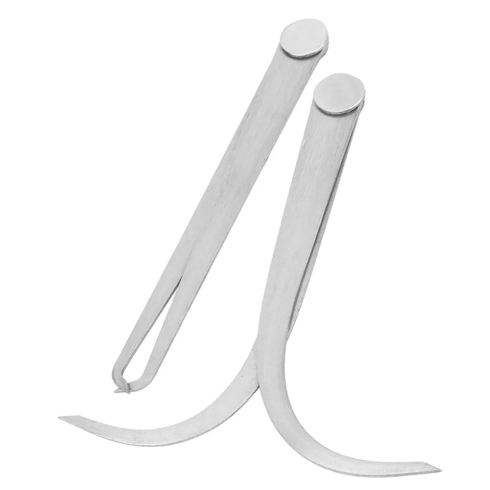 2pcs Stainless iron Stainless iron Calipers Firm Joint Silver Inside Caliper Firm Friction Joint 150mm 6 Inch Measuring Tool Set