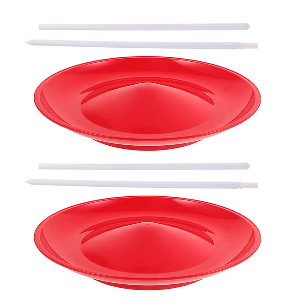 Juego de 2 discos giratorios de plástico con varillas de equilibrio, ligeros y vibrantes, para espectáculos de circo y acrobacias.