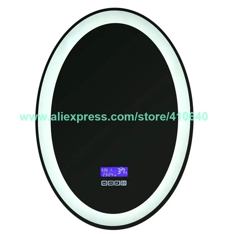 K3014A LED Mirror Switch Touch Switch with Time and Temperature Display System On Mirror for Bathroom Cabinet Cupboard Sideboard