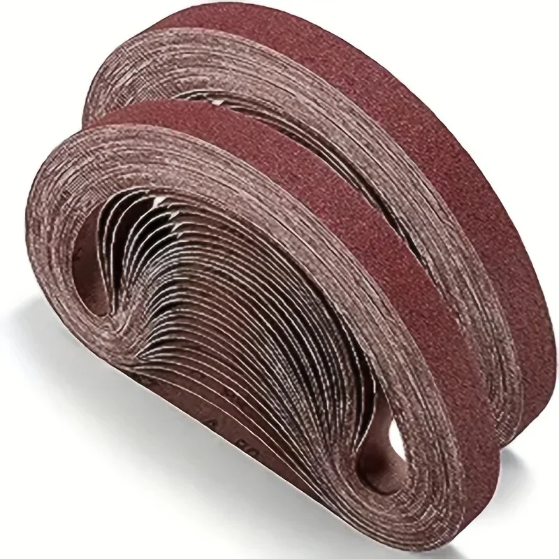 

10/11pcs Sanding Belts 10x330mm 11 Each Of 60-800 Grits Aluminum Oxide Sander Adapter Polishing Machine Abrasive Tools