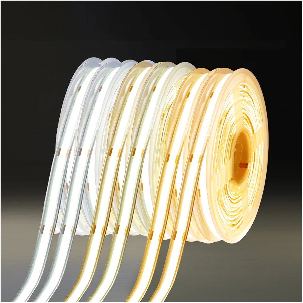 Waterproof COB LED Strip Light 12V 24V 3000K 4000K 6000K IP67 Flexible Led Tape 480LEDs/m 5m 10m 20m 0.5m 1m 2m Linear Lighting