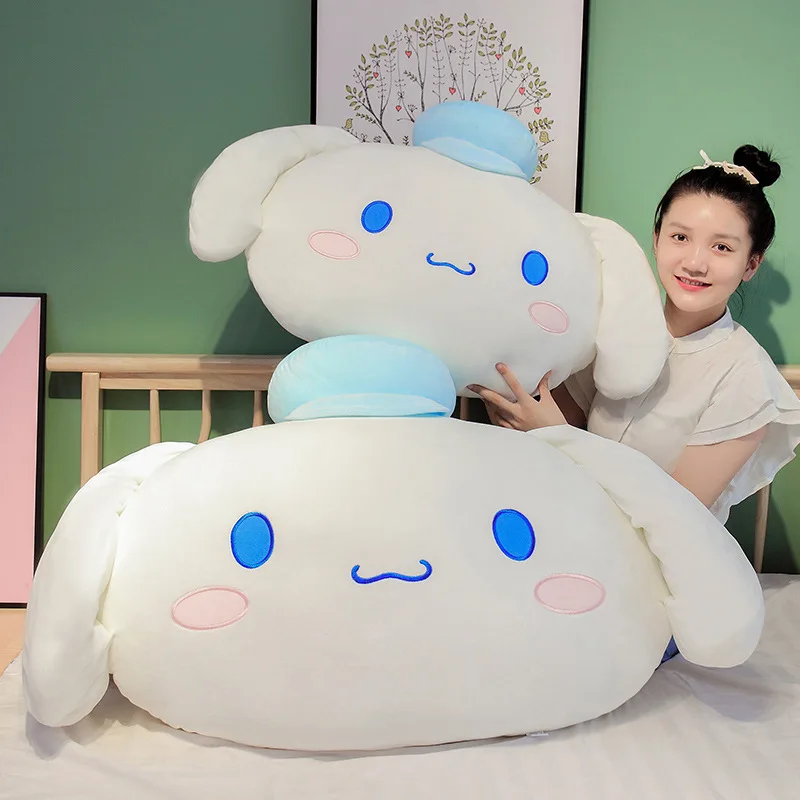 Large Size Cinnamoroll Sanrio Kawaii Plush Stuffed Toy Cartoon Big White Dog Cushion Sleep Pillow Doll Lover Girl Children Gifts