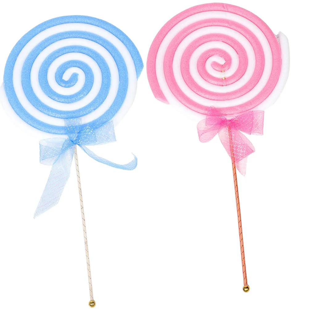 

2Pcs Large Simulation Lollipop Props Reusable Fake Candy for Photo Shoots Wedding Birthday Party Decorations Scene Decoration