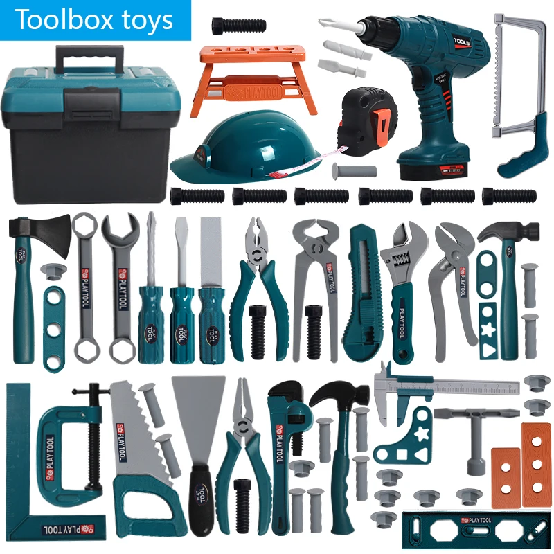Children's STEM Construction Repair Toolbox Toy Set with Disassembling & Assembling Screwdrivers to Enhance Hands-On Skills