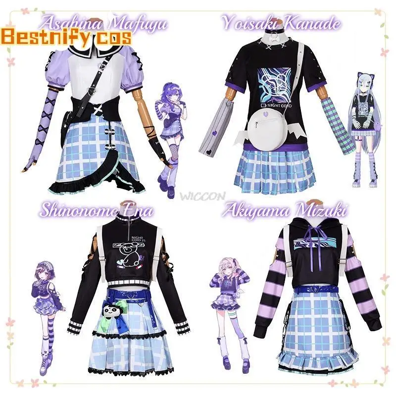 

Проект секай красочный сценический Косплей Yoisaki Kanade Asahina Mafuyu Shinonome Ena Akiyama Mizuki Косплей сценический костюм комплект