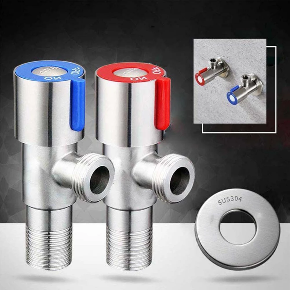 Stainless Steel Angle Valve Toilet Valves Hot Cold Water Inlet Stop Valve Water Heater Faucet Kitchen Bathroom Accessories