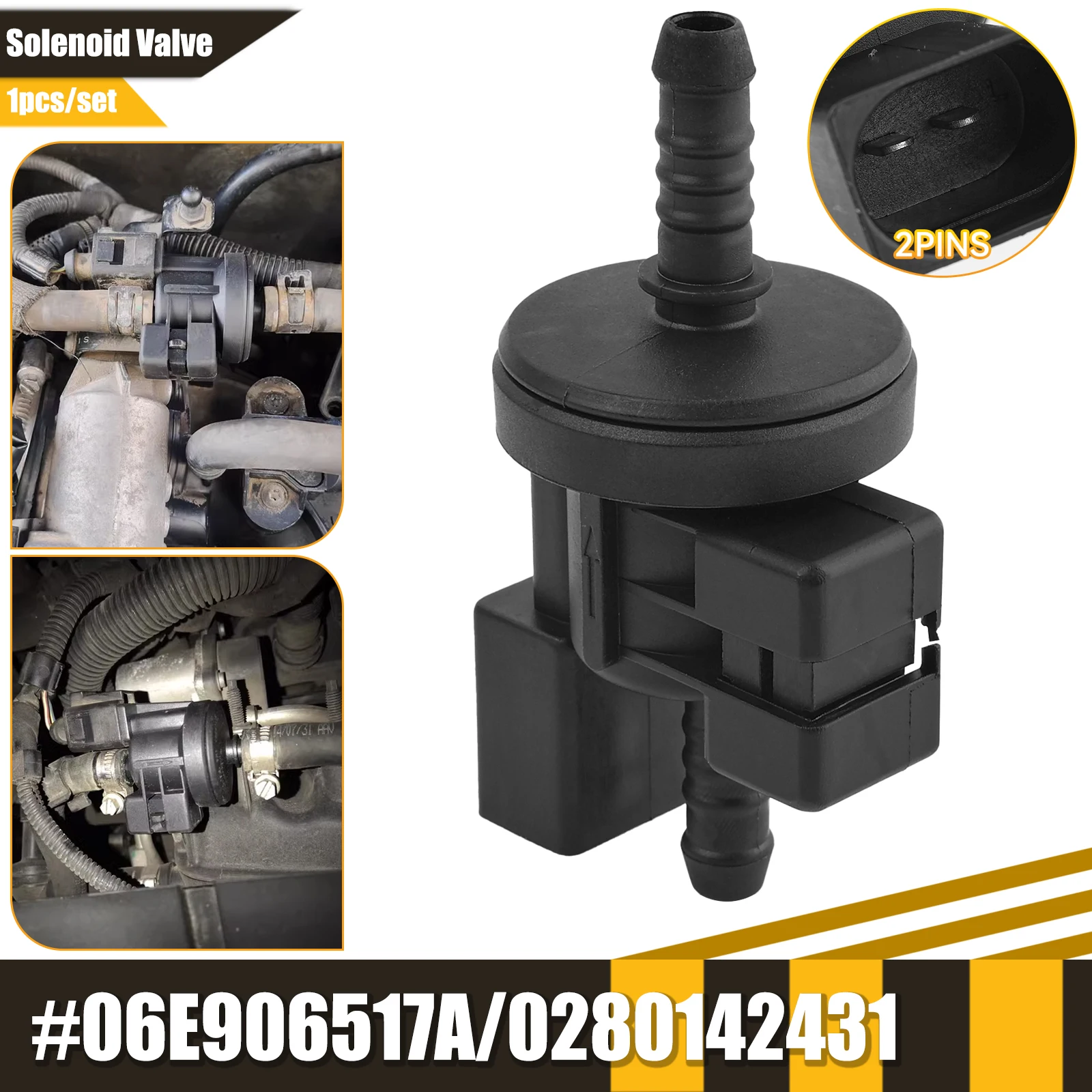 Purge Control N80 Vapor Canister N80 Purge Valve 0280142431 06E906517A For A4 A3 A6 A8 2.0 TFSI VW Mk5 Mk6 Golf GTI Jetta Passat