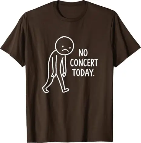 Lustiges trauriges Strichmännchen, kein Konzert heute, Musikliebhaber, Humor-T-Shirt, Y2k, verspieltes Comic-Grafik-Spruch-T-Shirt, personalisierte Streetwear – Detail 11